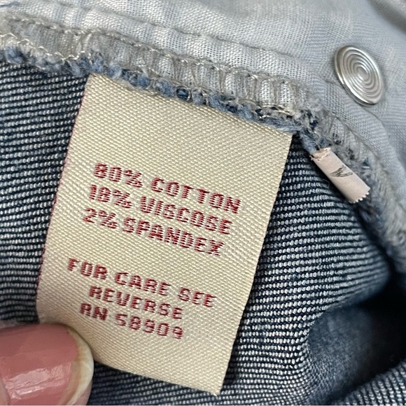 Reba women’s size 4 Skirt denim blue jean raw hem western cowgirl rodeo - Picture 6 of 8